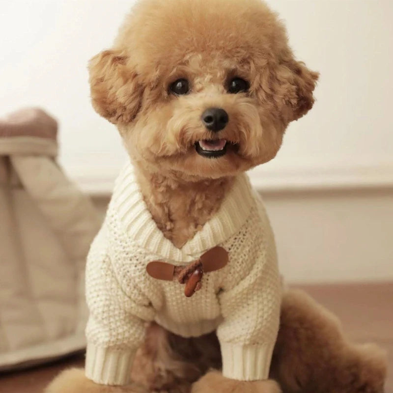 The Fireside Knit Pullover | Wool Dog Sweater for Winter